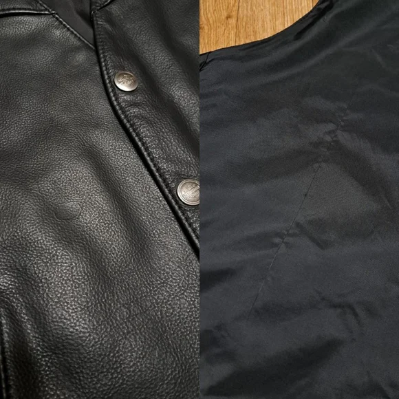 Harley Davidson Black Leather Vest SizeXLarge Made in USA